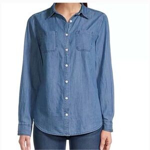 St. John's Bay Casual Blue Button Down Shirt